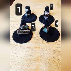 Adjustable  Copper and Stone Ring & Cuff